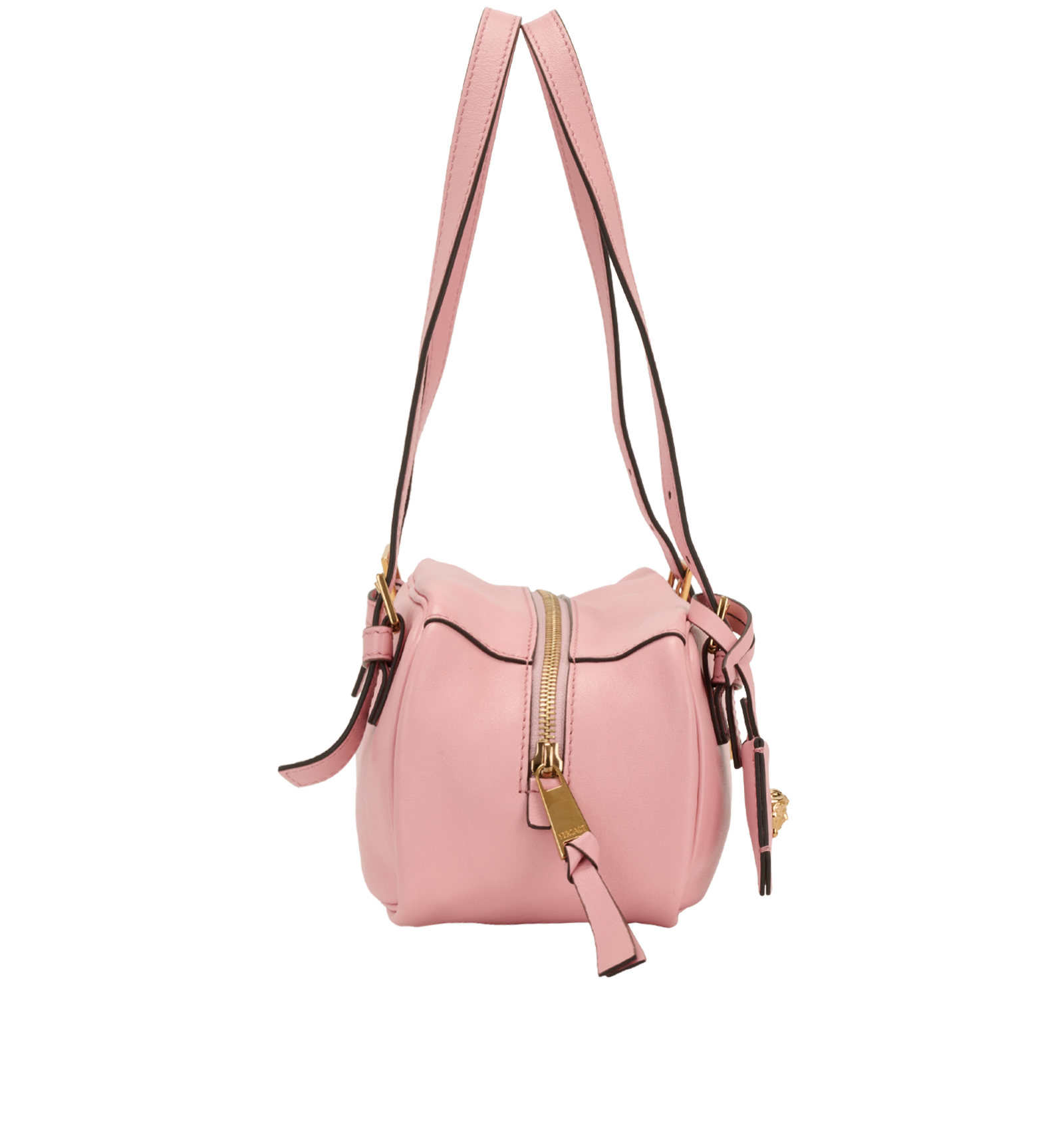 Bowling Bag, &pound;450, Handbags, Pink, Leather, Side view